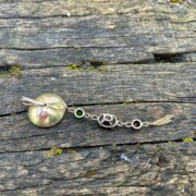 9ct gold-pendant-opal-garnet-chrome diopside-chain-back-sandrakernsjewellery 9ct gold-pendant-opal-garnet-chrome diopside-chain-back-sandrakernsjewellery