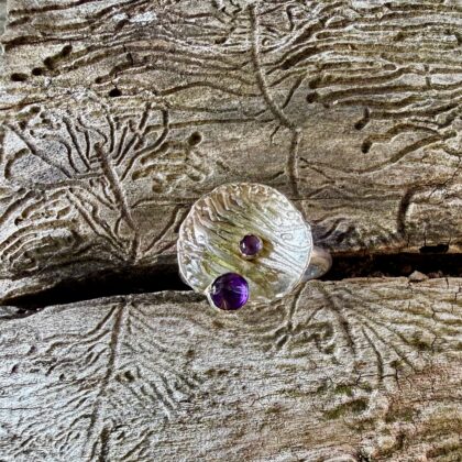 amethyst-ring-cuttlefish-dome-silver-front-sandrakernsjewellery