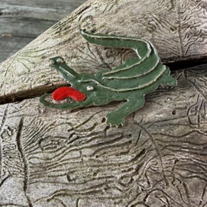 bernard-alligator-silver-enamel-brooch-sandrakernsjewellery