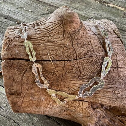 silver-necklace-hammered-random shapes-chain-sandrakernsjewellery
