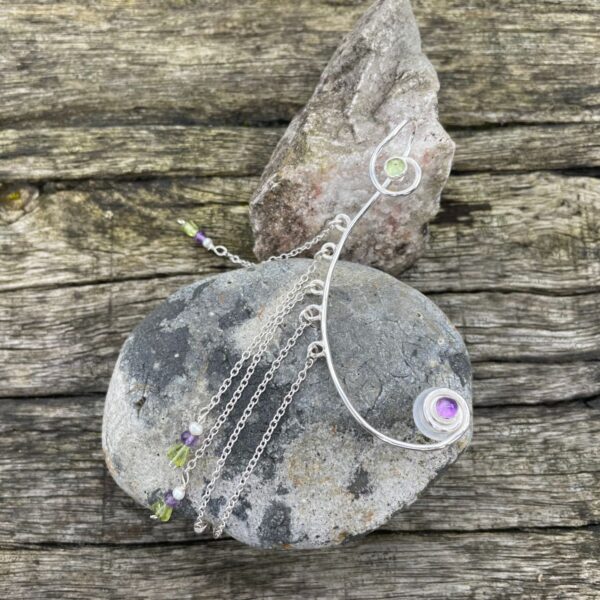 suffragette-odd-earrings-purple-green-white2-sandrakernsjewellery suffragette-odd-earrings-purple-green-white2-sandrakernsjewellery